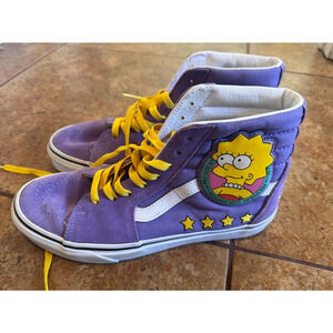 Vans X sk8- Hi “ Lisa Simpson For President” Purple Suede 9 Women’s/7.5 Mens